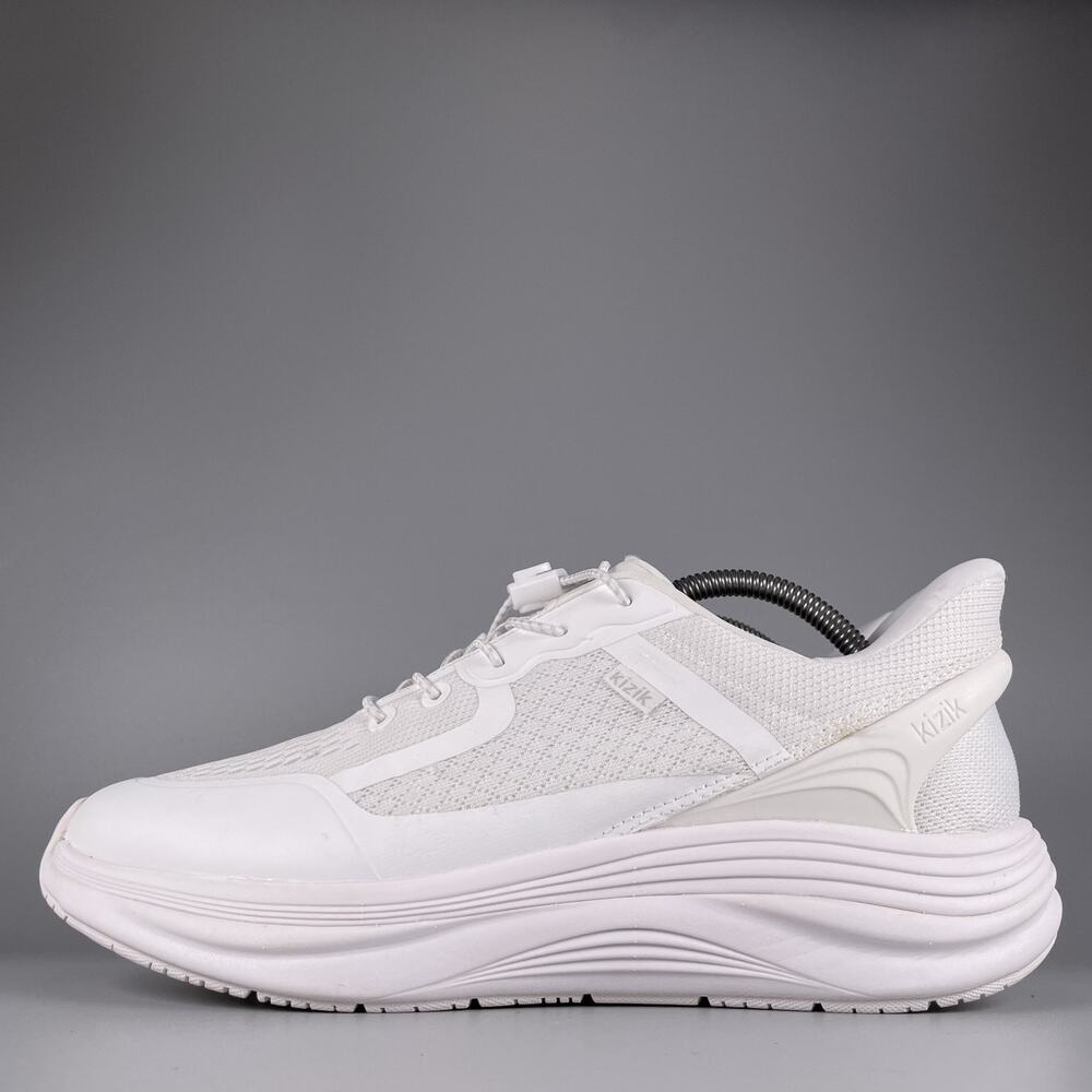 Women's 11 Men's 9.5 KIZIK London Triple White Casual Shoes Athletic Sneaker EUC